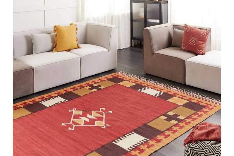 Parakar Kelimmatta 200x300 cm - Röd - Textil & mattor - Matta - Orientalisk matta - Kelimmatta