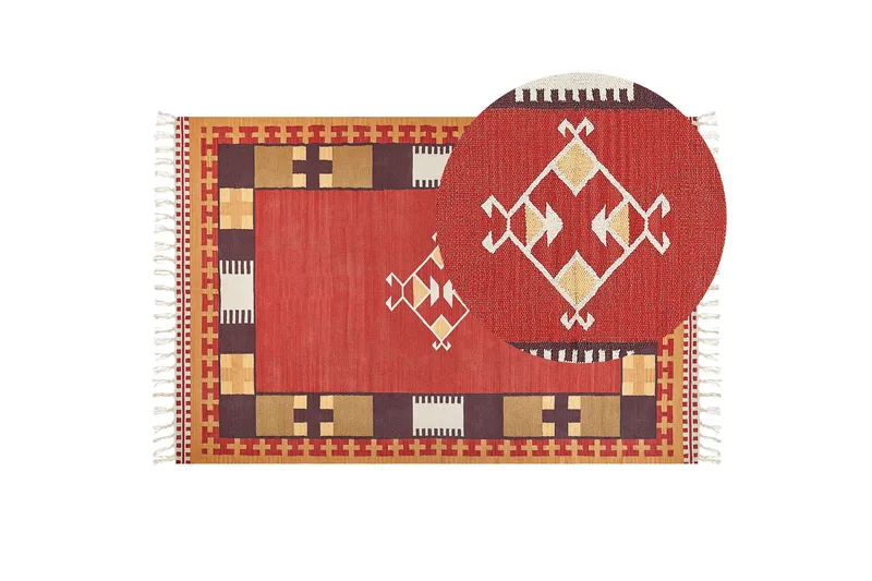 Parakar Kelimmatta 200x300 cm - Röd - Textil & mattor - Matta - Orientalisk matta - Kelimmatta