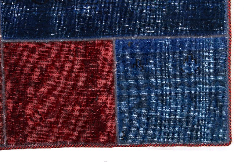 Handknuten Patchworkmatta Ull/Garn Flerfärgad 182x242cm - Flerfärgad - Patchwork matta