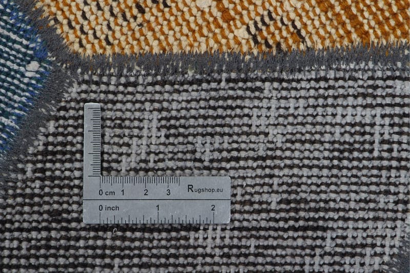 Handknuten Patchworkmatta Ull/Garn Flerfärgad 177x244cm - Flerfärgad - Patchwork matta