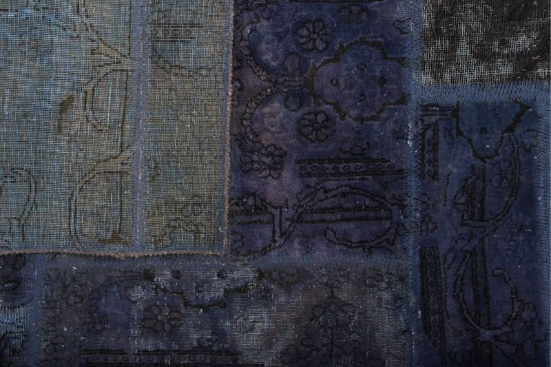 Handknuten Patchworkmatta Ull/Garn Flerfärgad 130x168cm - Flerfärgad - Patchwork matta