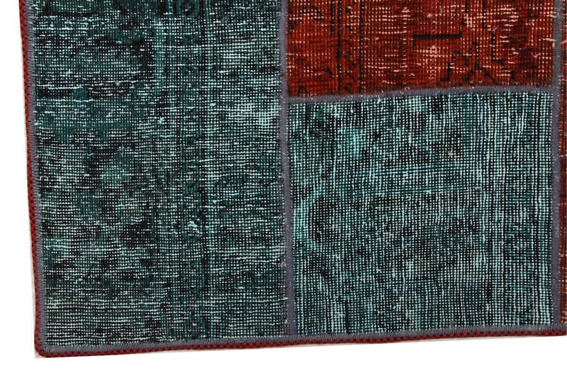 Handknuten Patchworkmatta Ull/Garn Flerfärgad 182x241cm - Flerfärgad - Patchwork matta