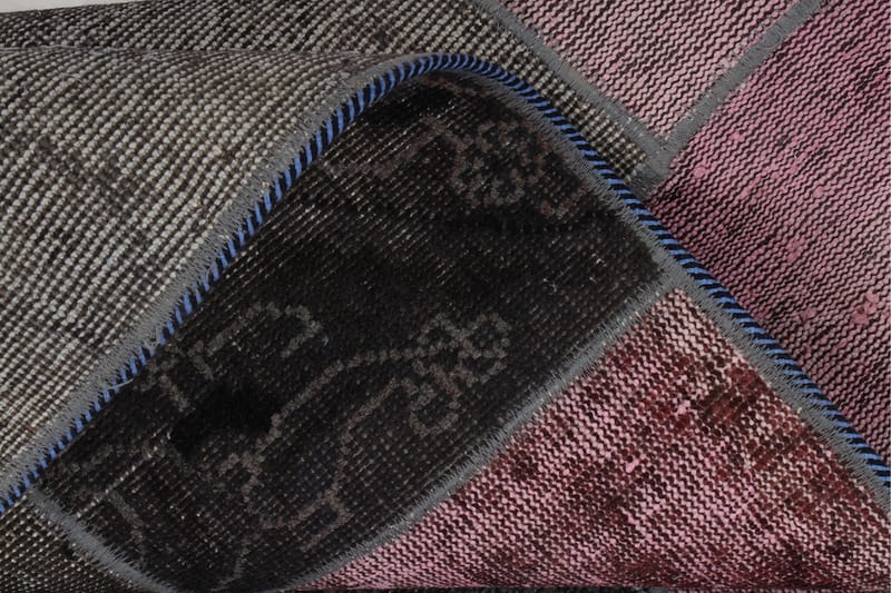 Handknuten Patchworkmatta Ull/Garn Flerfärgad 185x245cm - Flerfärgad - Patchwork matta