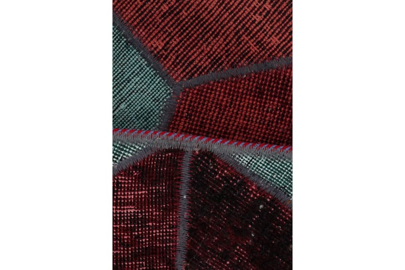 Handknuten Patchworkmatta Ull/Garn Flerfärgad 180x245cm - Flerfärgad - Patchwork matta