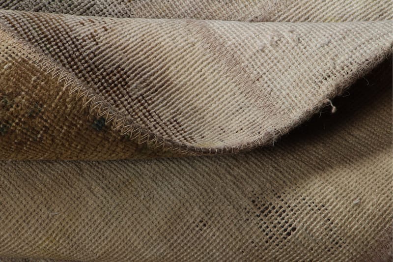Handknuten Patchworkmatta Ull/Garn Flerfärgad 165x220cm - Flerfärgad - Patchwork matta