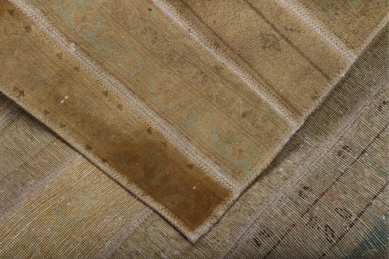 Handknuten Patchworkmatta Ull/Garn Flerfärgad 139x193cm - Flerfärgad - Patchwork matta