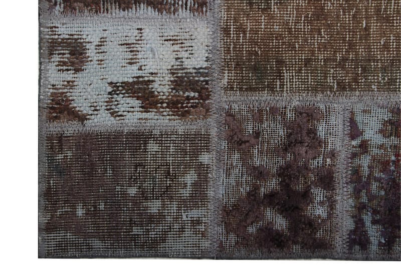 Handknuten Patchworkmatta Ull/Garn Flerfärgad 164x241cm - Flerfärgad - Patchwork matta