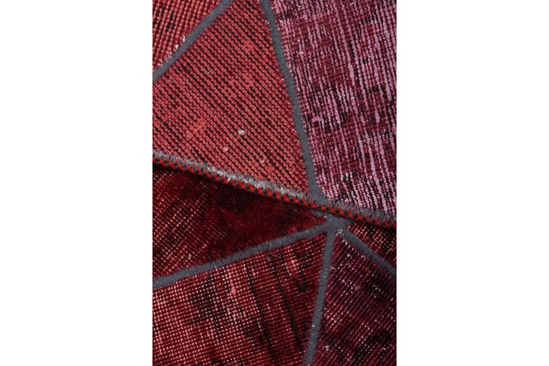 Handknuten Patchworkmatta Ull/Garn Flerfärgad 178x243cm - Flerfärgad - Patchwork matta