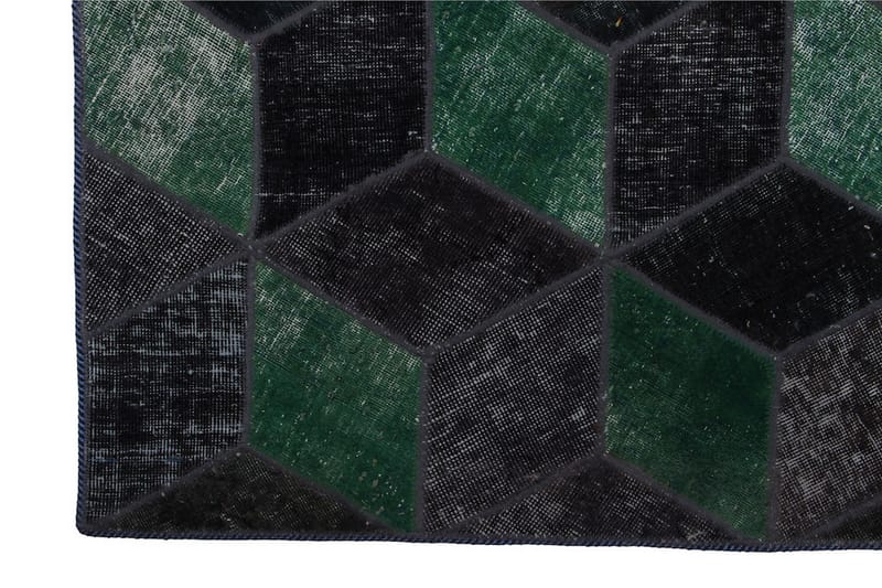 Handknuten Patchworkmatta Ull/Garn Flerfärgad 178x244cm - Flerfärgad - Patchwork matta