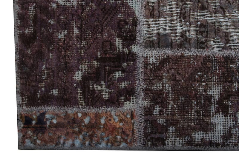 Handknuten Patchworkmatta Ull/Garn Flerfärgad 169x232cm - Flerfärgad - Patchwork matta