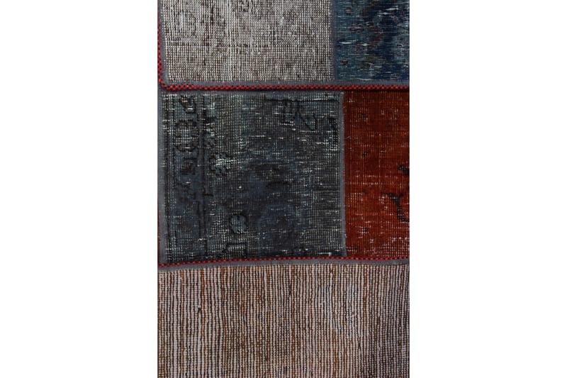 Handknuten Patchworkmatta Ull/Garn Flerfärgad 180x240cm - Flerfärgad - Patchwork matta