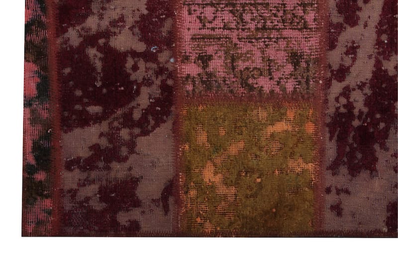 Handknuten Patchworkmatta Ull/Garn Flerfärgad 175x230cm - Flerfärgad - Patchwork matta