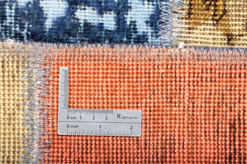 Handknuten Persisk Patchwork Ullmatta 172x226 cm Garn - Flerfärgad - Patchwork matta