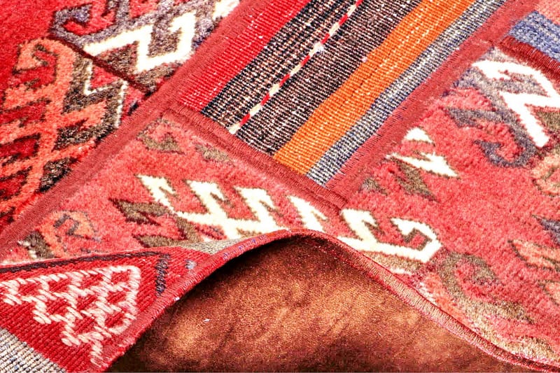 Handknuten Persisk Patchworkmatta 162x234 cm - Flerfärgad - Patchwork matta