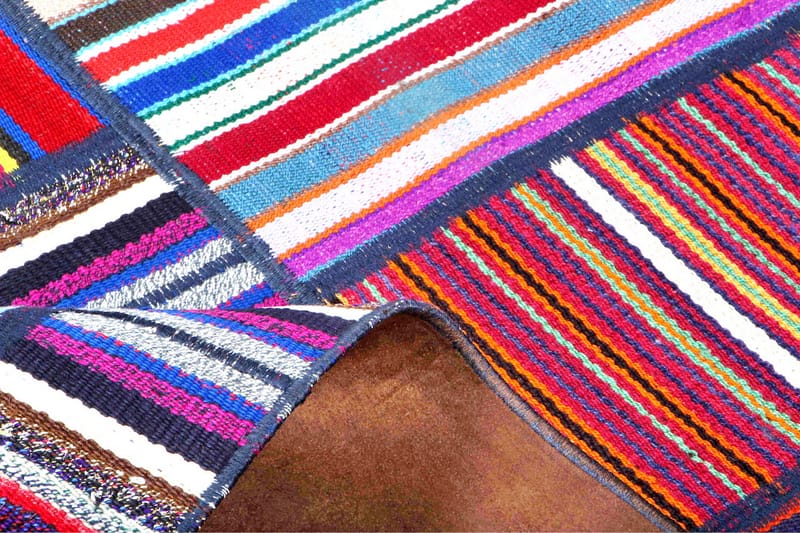 Handknuten Persisk Patchworkmatta 153x207 cm - Flerfärgad - Patchwork matta