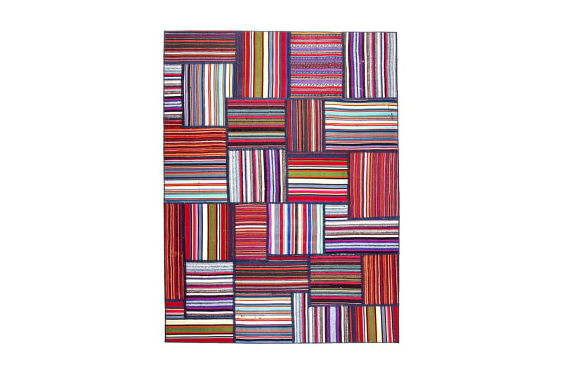 Handknuten Persisk Patchworkmatta 153x207 cm - Flerfärgad - Patchwork matta