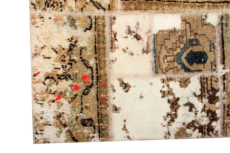 Handknuten Persisk Patchwork Ullmatta 166x221 cm Garn - Flerfärgad - Patchwork matta