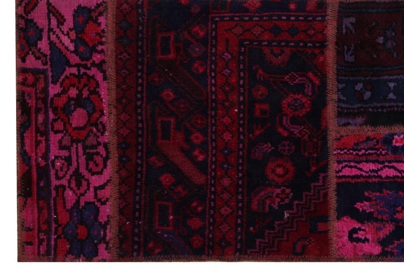 Handknuten Persisk Patchwork Ullmatta 173x219 cm Garn - Flerfärgad - Patchwork matta