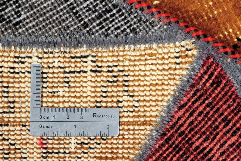 Handknuten Persisk Patchworkmatta 215x305 cm - Flerfärgad - Patchwork matta