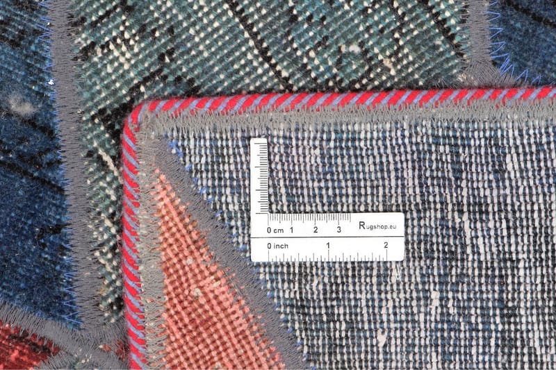 Handknuten Persisk Patchwork Ullmatta 178x246 cm Garn - Flerfärgad - Patchwork matta