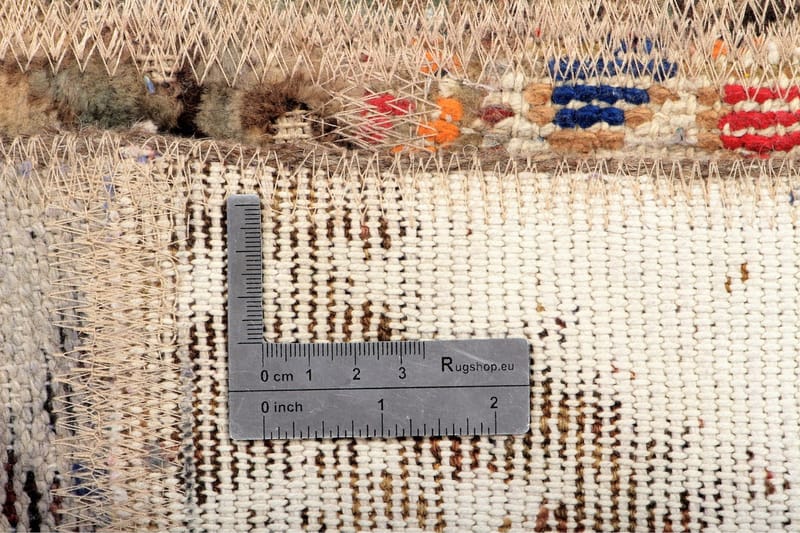 Handknuten Persisk Patchwork Ullmatta 168x222 cm Garn - Flerfärgad - Patchwork matta