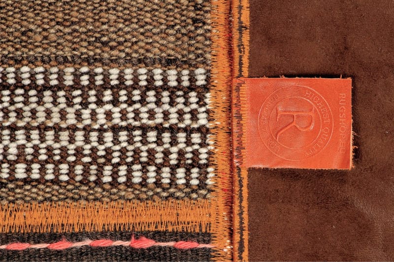 Handknuten Persisk Patchwork Ullmatta 202x300 cm Garn - Flerfärgad - Patchwork matta