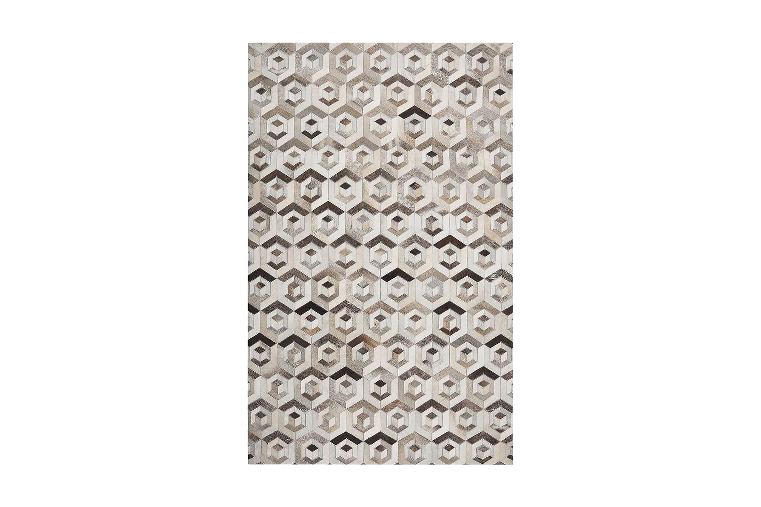 Matta Yenikent 140x200 cm Läder/Beige/Brun