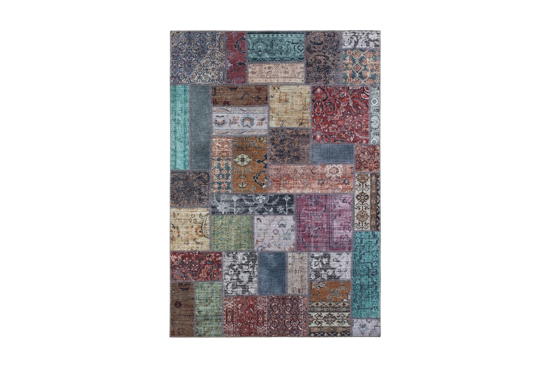Patchham Patchworkmatta 160x230 cm - Flerf&auml;rgad