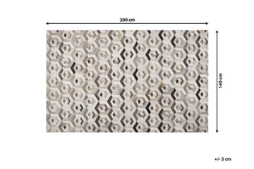 Tavak Matta 140x200 cm - Läder/Beige/Brun - Textil & mattor - Matta - Orientalisk matta - Patchwork matta