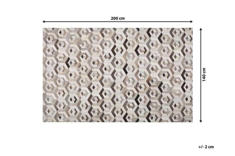 Tavak Matta 140x200 cm - Läder/Beige/Brun - Textil & mattor - Matta - Orientalisk matta - Patchwork matta