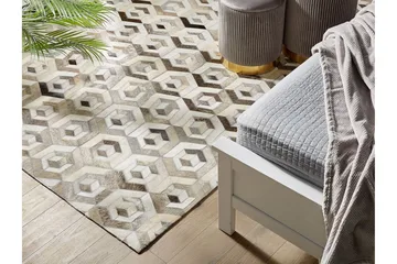 Tavak Matta 140x200 cm - Läder/Beige/Brun - Textil & mattor - Matta - Orientalisk matta - Patchwork matta