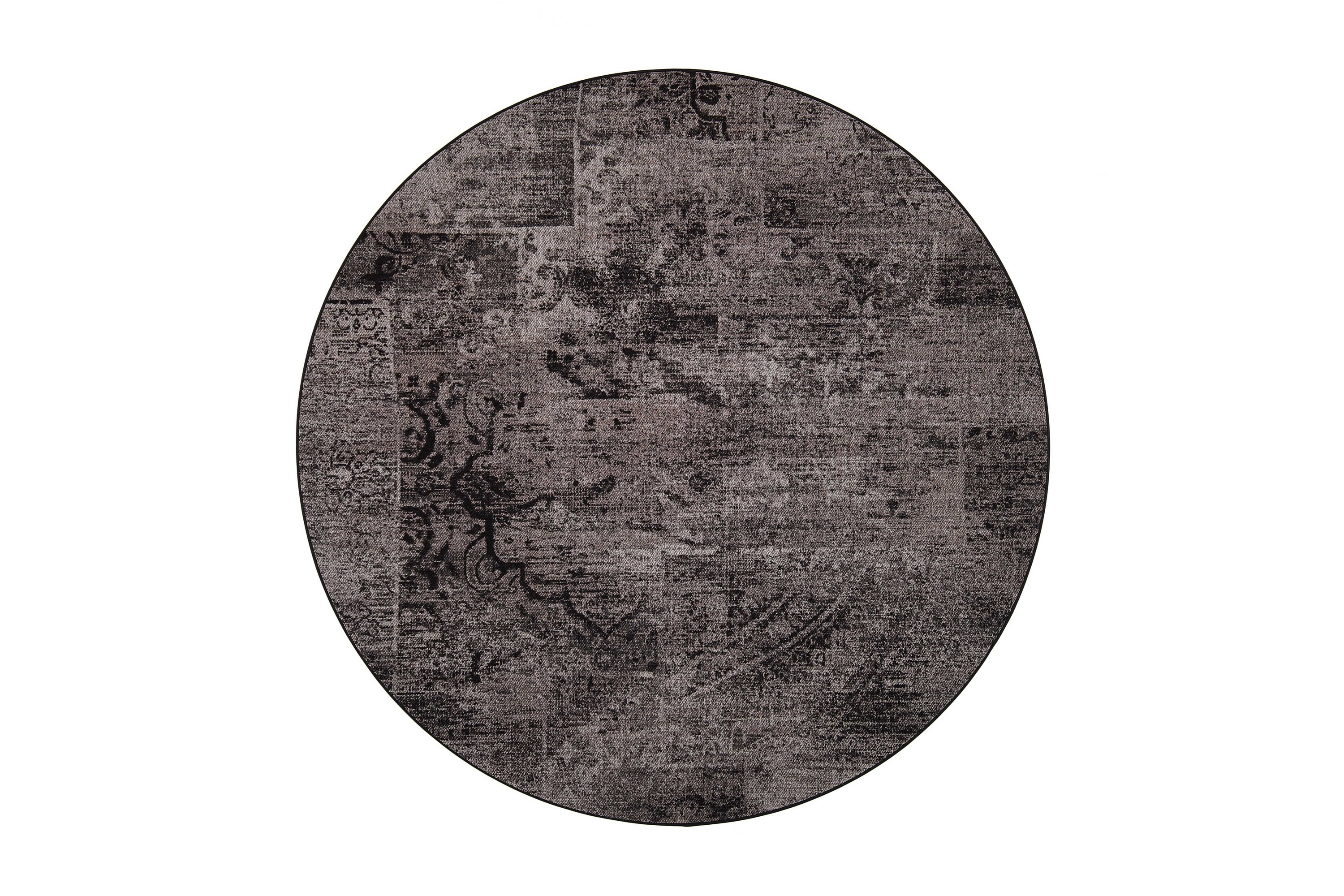 matta rustiikki rund 200 cm svart - vm carpet