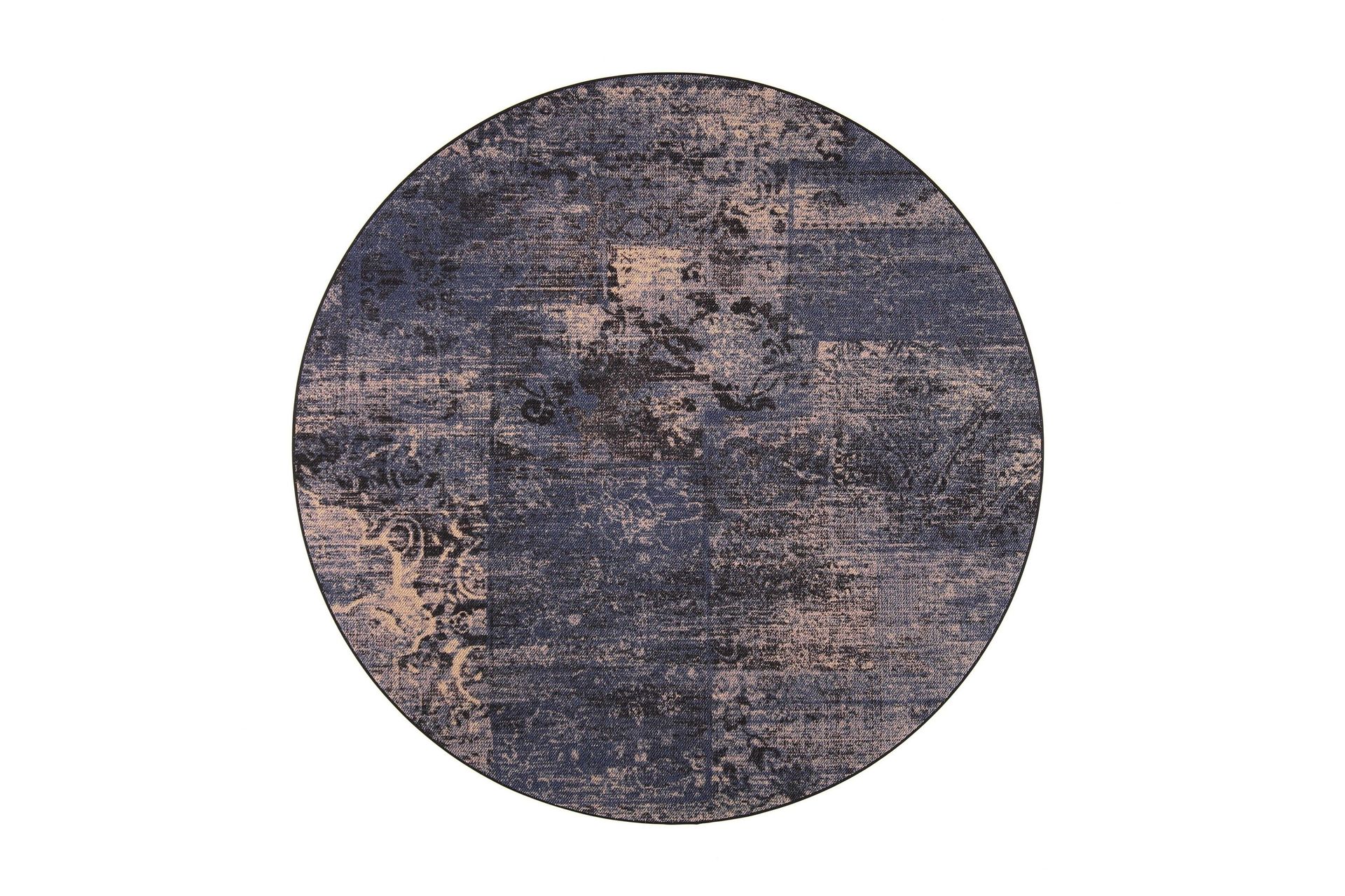 Rustiikki Matta Rund 160 cm Bl&aring;vintage - Vm Carpet