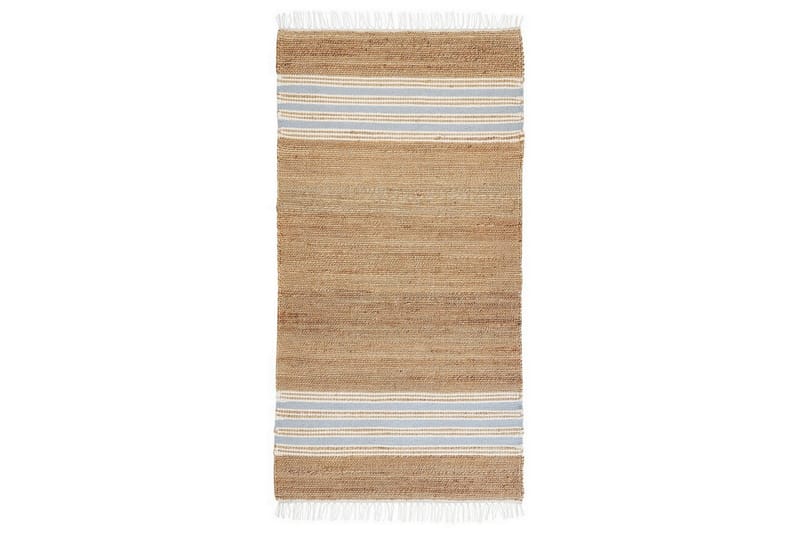 Plattvävd Mirza, Beige, Natur, Vit, Blå