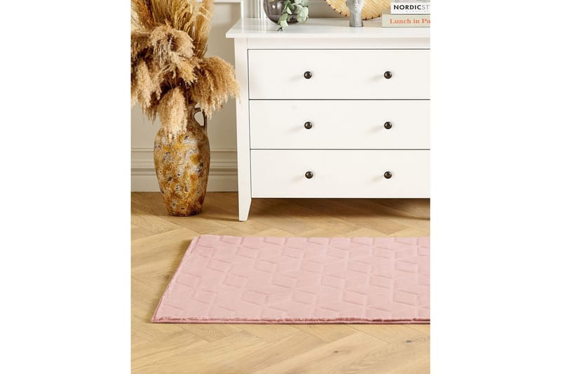 Skinnmatta Thatta 80x150 cm - Rosa - Textil & mattor - Matta - Modern matta - Ryamatta