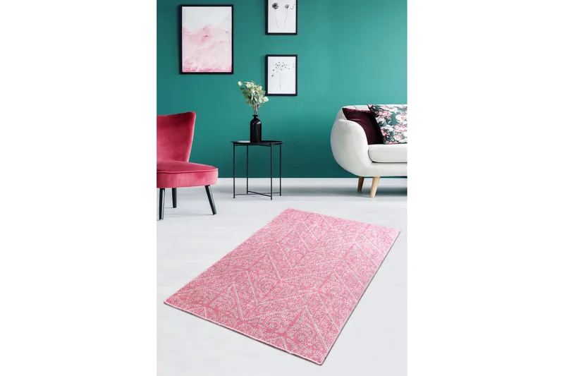 Assaggie Matta 80x150 cm, Rosa/Sammet