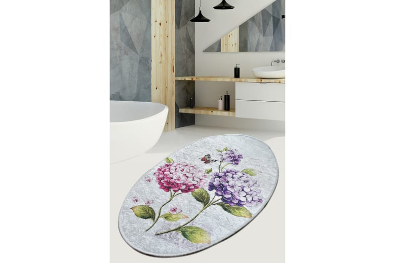 Doluca Matta Oval 60x90 cm - Flerfärgad/Sammet - Textil & mattor - Matta - Små mattor
