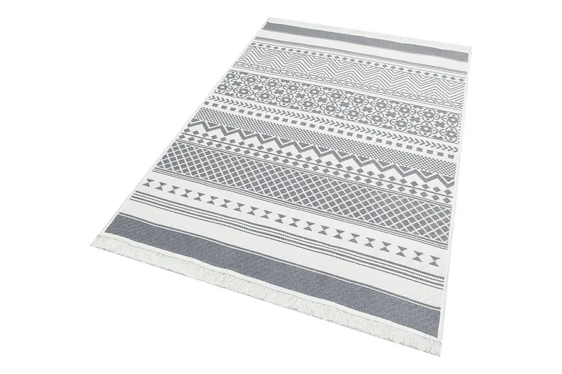 Eko Hali Bomullsmatta 80x150 cm - Grå/Vit - Textil & mattor - Matta - Modern matta - Bomullsmatta