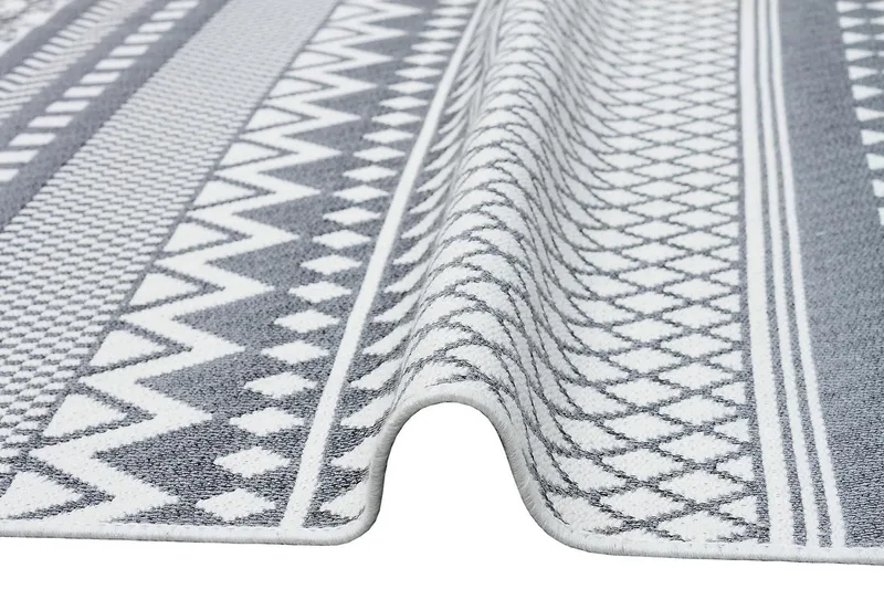 Eko Hali Bomullsmatta 80x300 cm - Grå/Vit - Textil & mattor - Matta - Modern matta - Bomullsmatta