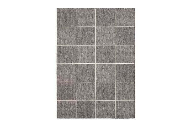 Flatvävd Matta Madrid Square 133x190 - Grå/Vit - Flatvävd matta - Små mattor