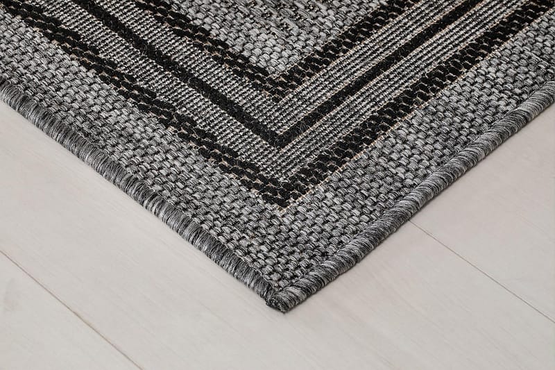 Madrid Frame Matta 80x150 cm Flatvävd - Antracit - Textil & mattor - Matta - Flatvävd matta