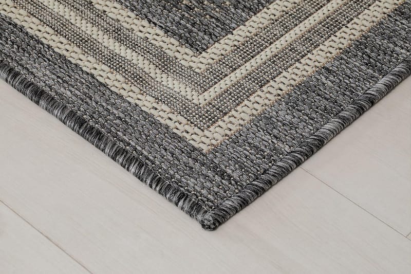Madrid Frame Matta 80x240 cm Flatvävd - Grå - Textil & mattor - Matta - Små mattor
