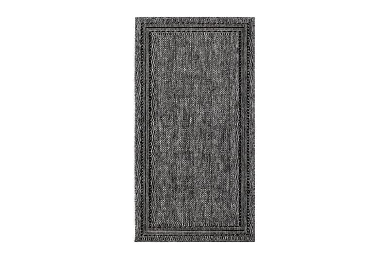 Madrid Frame Matta 80x340 cm Flatvävd - Antracit - Textil & mattor - Matta - Små mattor