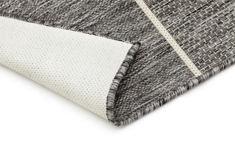 Madrid Square Flatvävd Matta 160x230 - Grå/Vit - Textil & mattor - Matta - Flatvävd matta