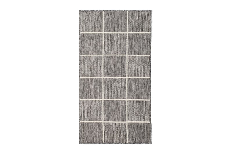 Madrid Square Flatvävd Matta 80x240, Grå/Vit