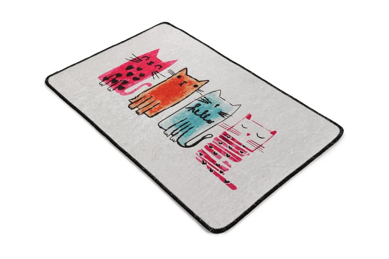Matta Babycats 60x90 cm - Flerfärgad/Sammet - Textil & mattor - Matta