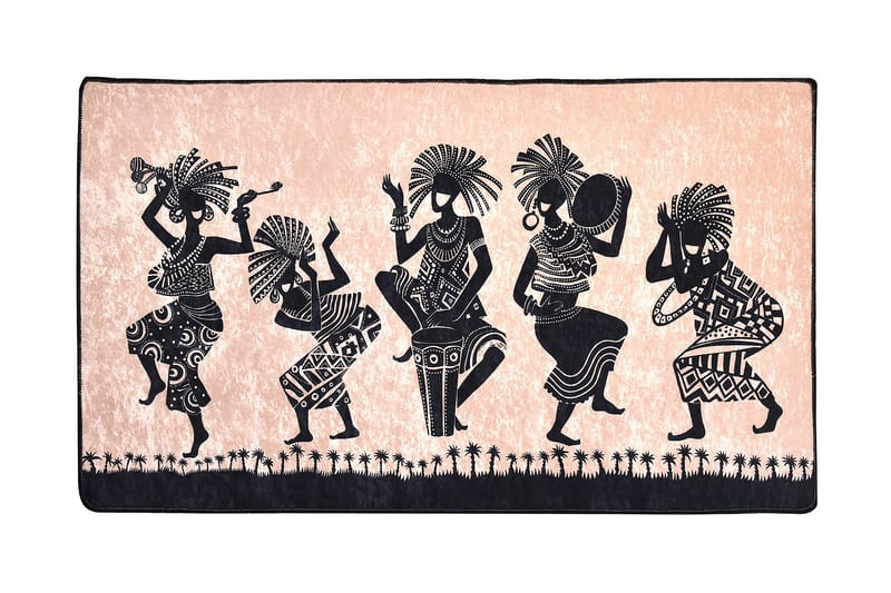 Matta Bantu 80x150 cm - Flerfärgad/Sammet - Textil & mattor - Matta