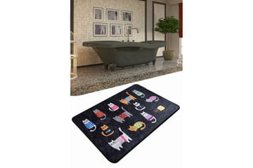 Matta Blackcats 60x90 cm - Flerfärgad/Sammet - Textil & mattor - Matta - Små mattor