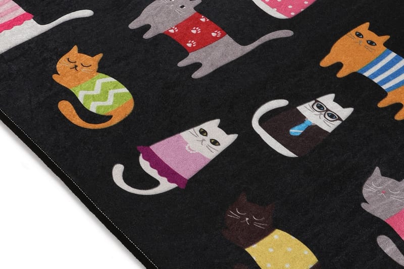 Matta Blackcats 60x90 cm - Flerfärgad/Sammet - Textil & mattor - Matta - Små mattor