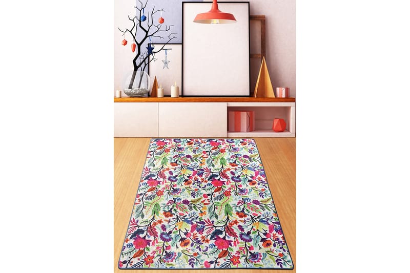 Matta Chilai 80x200 cm - Multifärgad - Friezematta - Wiltonmatta - Små mattor